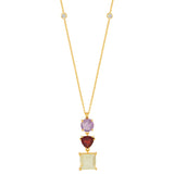 Ruby Gem Drop Necklace