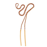 Gold & Burgundy Silk Panama Tassel Necklace