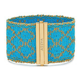 Gold & Turquoise Silk Persian Cuff