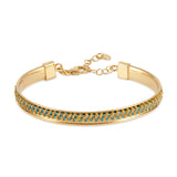 Turquoise Weaved Cuff Bracelet