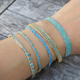 Turquoise Weaved Cuff Bracelet