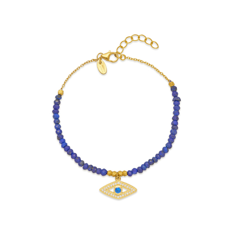 Lapis Evil Eye  Bracelet