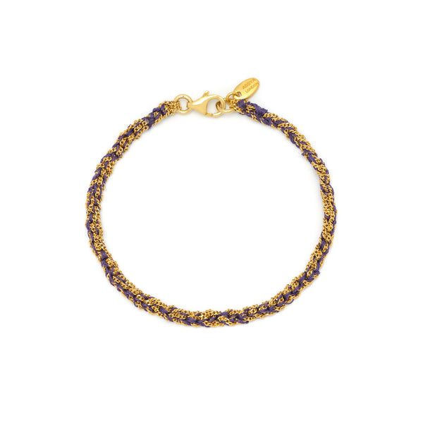 Gold & Indigo Friendship Bracelet
