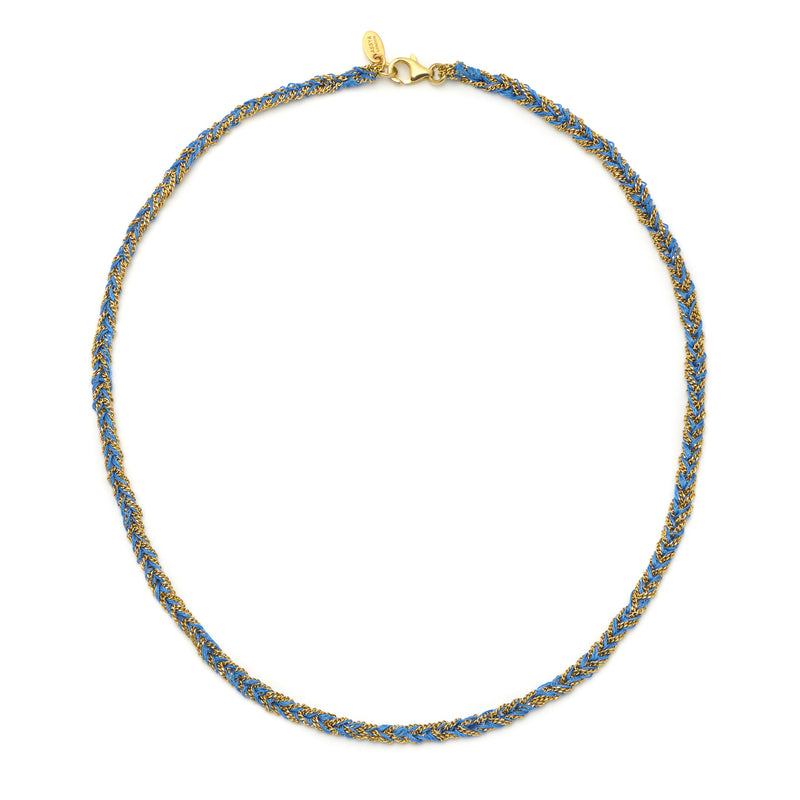 Gold & Blue Friendship Necklace