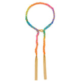 Gold & Rainbow Tassel Bracelet