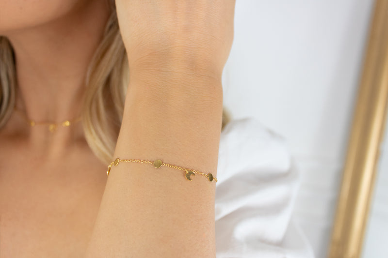 Gold Sun & Moon Bracelet