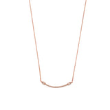 Rose Gold with White Diamonds & Morganite Eclipse Necklace