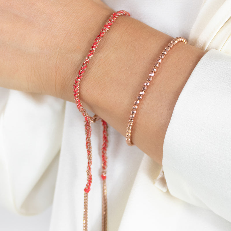 Rose Gold & Red Friendship Bracelet