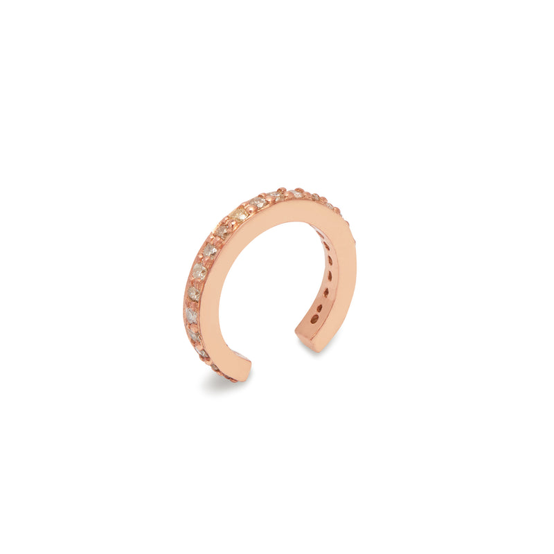 Rose Gold & Grey Diamond Desert Ear Cuff