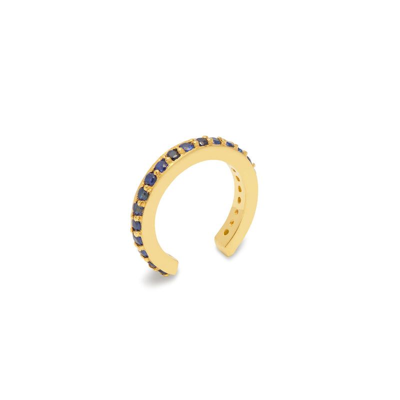 Gold & Sapphire Desert Ear Cuff