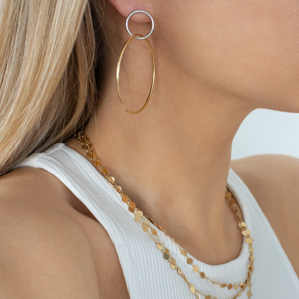 Hotcake Hoop Earrings