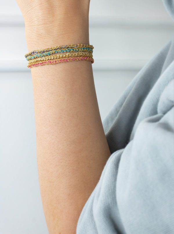 Gold & Turquoise Tassel Bracelet