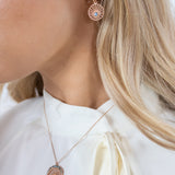 Rose Gold & Blue Topaz Moonlight Pendant
