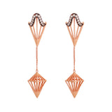 Rose Gold & Diamond Arrow Earrings