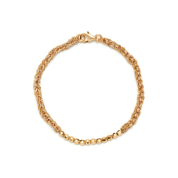Gold & Ivory Disco Friendship Bracelet