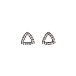 Rhodium & Zircon Elements Stud Earrings