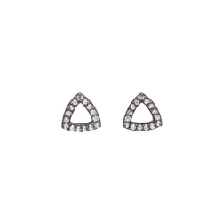 Rhodium & Zircon Elements Stud Earrings