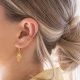 Rose Gold & Grey Diamond Desert Ear Cuff
