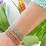 Silver & Blue Silk Weaved Bracelet