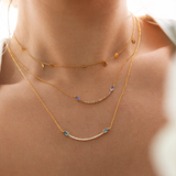 Rose Gold with White Diamonds & Morganite Eclipse Necklace