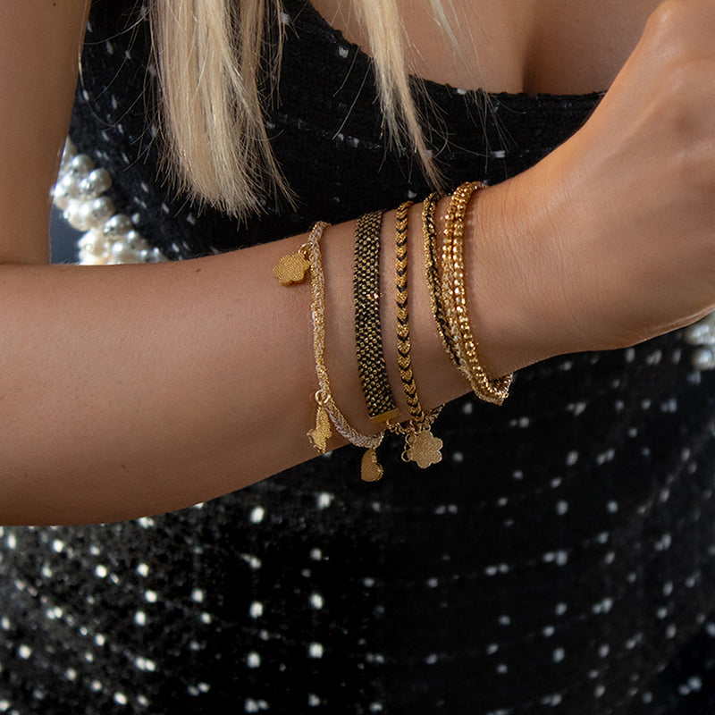 Gold & Ivory Disco Friendship Bracelet