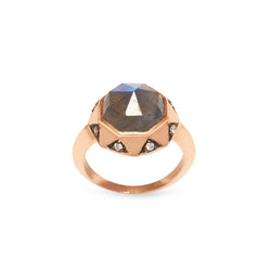 Rose Gold & Labradorite Treasure Ring