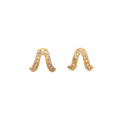 Gold & Tanzanite Oriental Stud Earrings