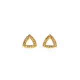 Gold & Grey Diamonds Elements Stud Earrings