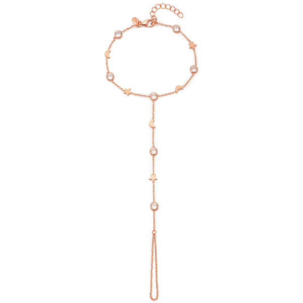 Rose Gold Hedone Hand Bracelet