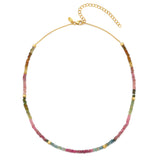 Short Tourmaline Charmed Necklace