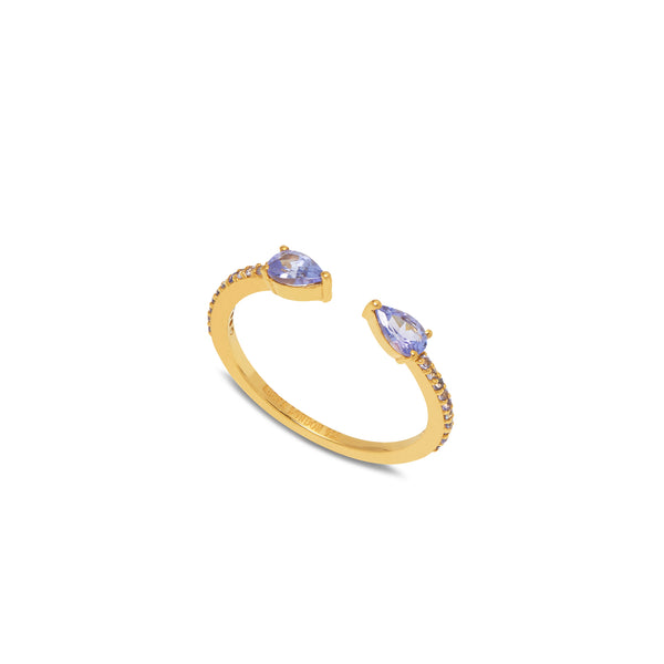 Gold & Tanzanite Eclipse Ring