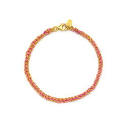 Gold & Pink Friendship Bracelet