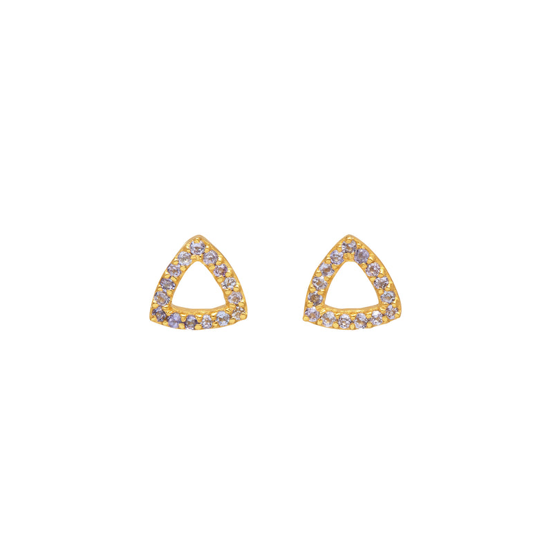 Gold & Tanzanite Elements Stud Earrings
