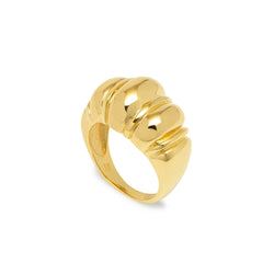 Champagne Ribbed Ring