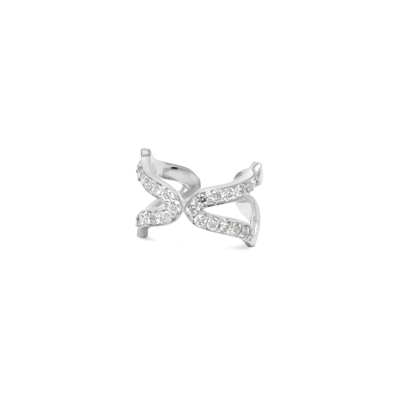 Silver & Zircon Oriental Ear Cuff