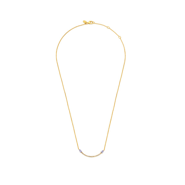 Gold & Tanzanite Eclipse Necklace