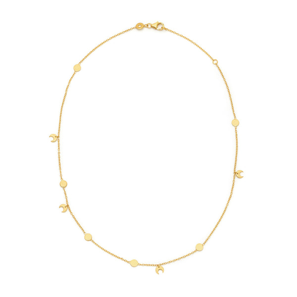 Gold Sun & Moon Necklace