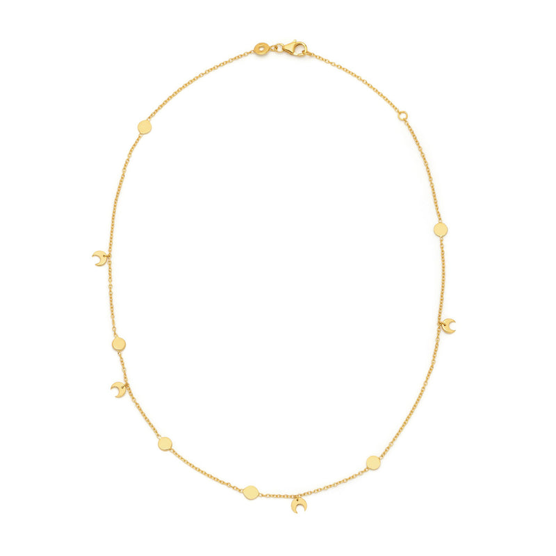 Gold Sun & Moon Necklace