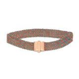 Rose Gold & Teal Silk Weaved Bracelet