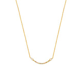 Gold with Rainbow & Moonstone Eclipse Necklace