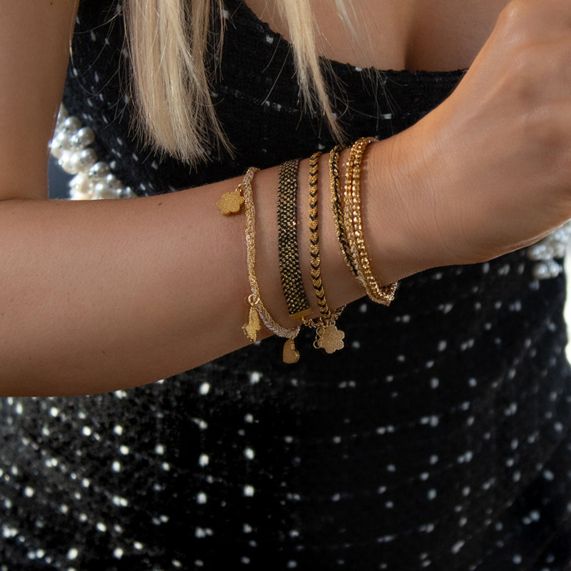 Gold & Black Friendship Bracelet