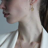Rhodium & Zircon Moonlight Hoops