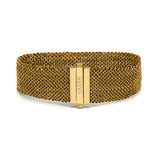 Assya Gold and Black Silk 2cm Weaved Bracelet