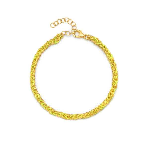 Gold & Neon Yellow Friendship Bracelet