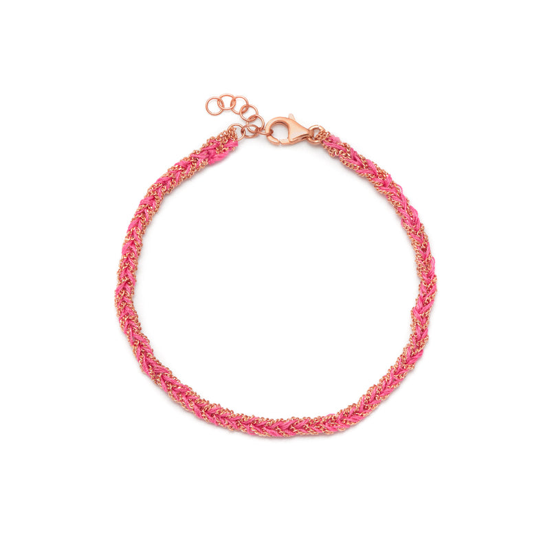 Rose Gold & Pink Friendship Bracelet