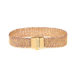 18ct gold plated vermeil with lilac thread bracelet